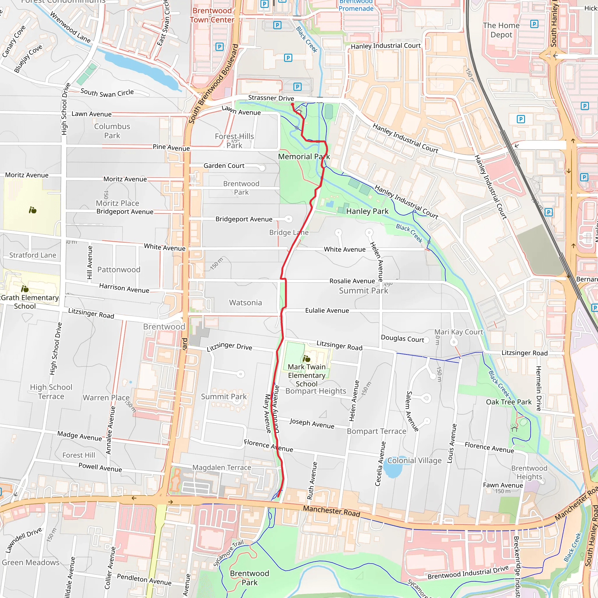 Broughton Park - Rogers Parkway mobile static map