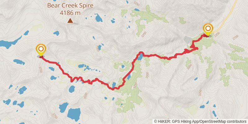Italy Pass via Pine Creek Pass Trail stage 3 Map