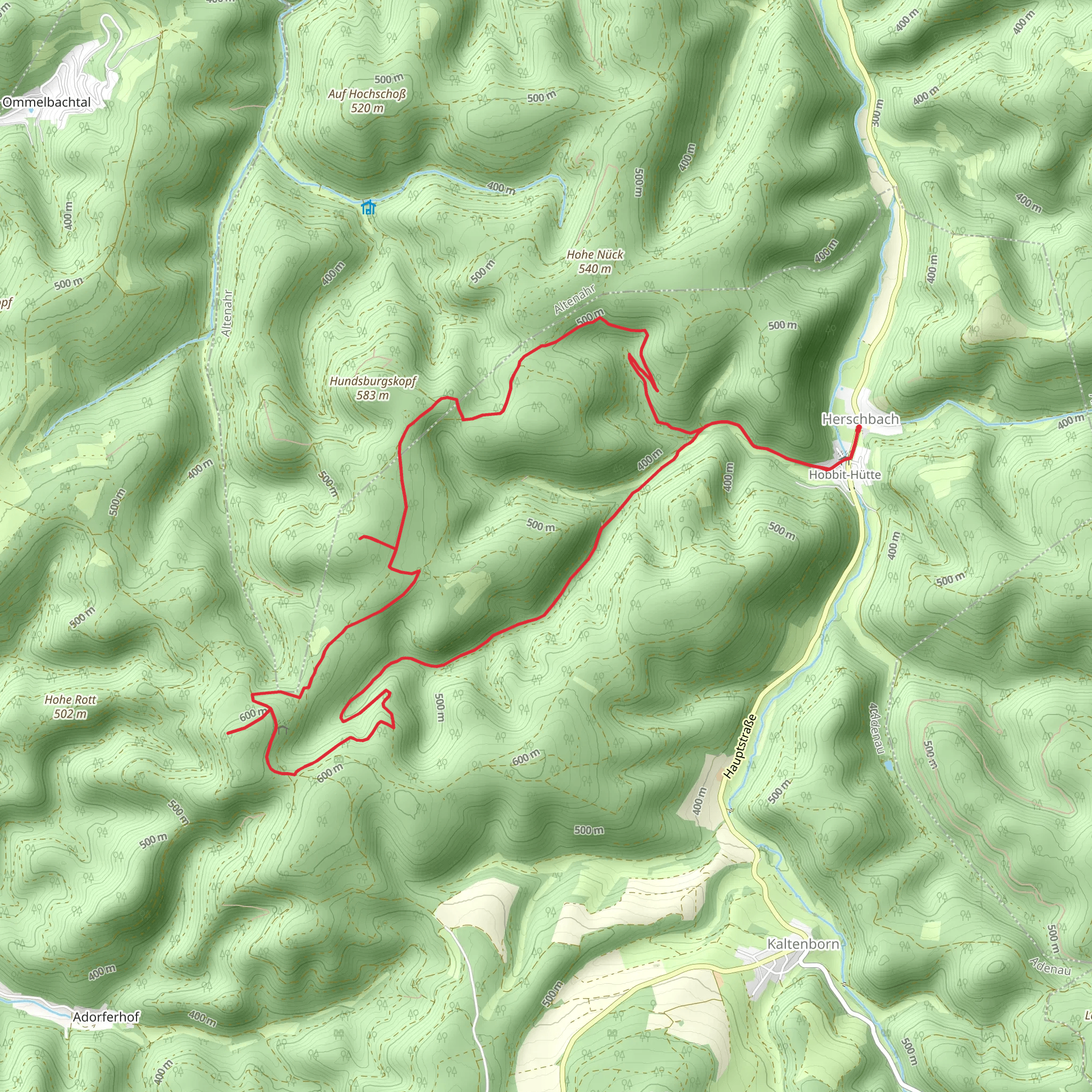 Hohe Warte Loop mobile static map