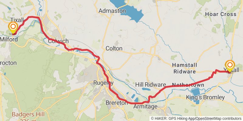 Way for the Millennium - Staffordshire stage 2 Map