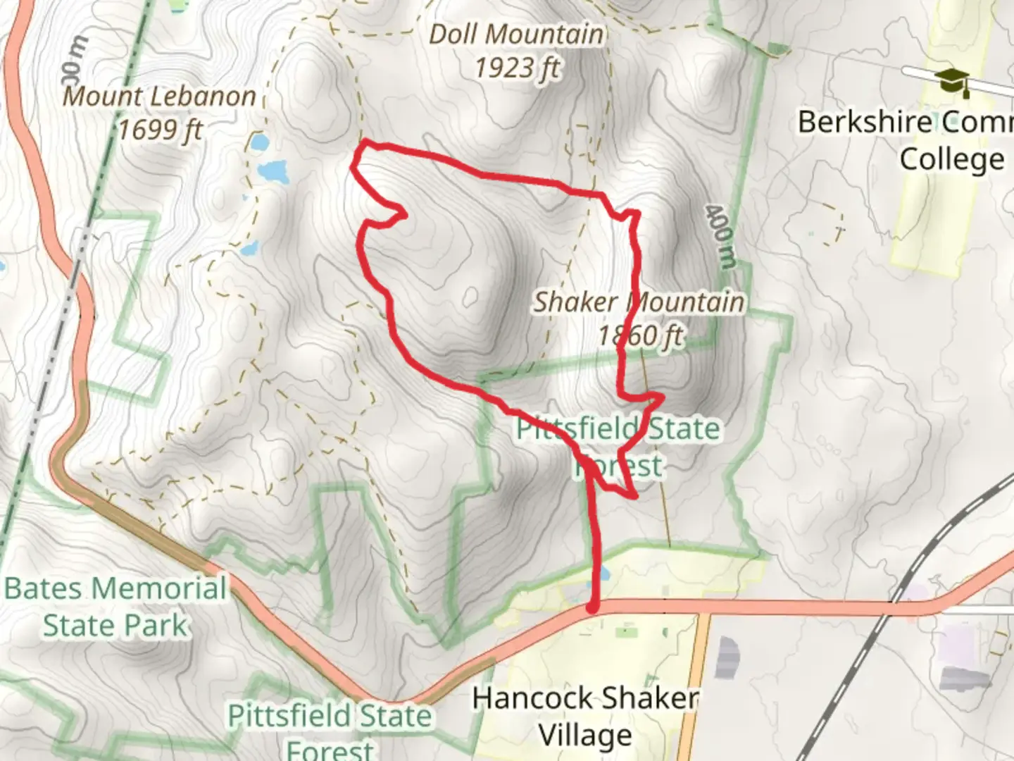 An image depicting the trail Shaker Reservoir and Mountain and its surrounding area.