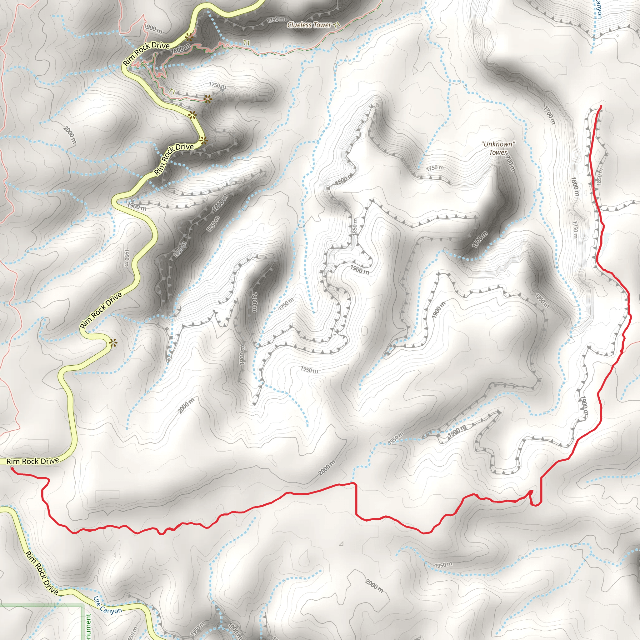Liberty Cap and Otto's Trail mobile static map