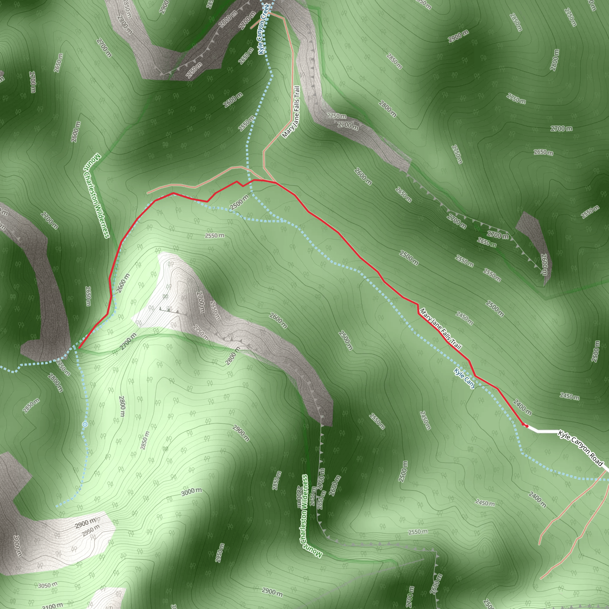 Big Falls via Mary Jane Falls Trail mobile static map