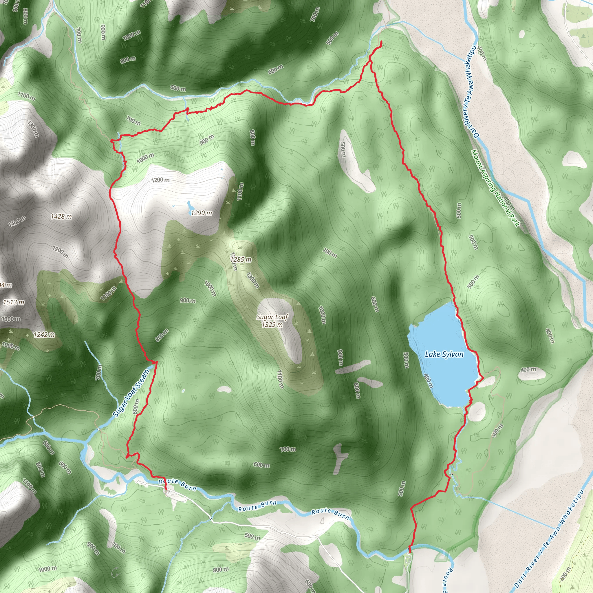 Sugarloaf - Rockburn Track mobile static map