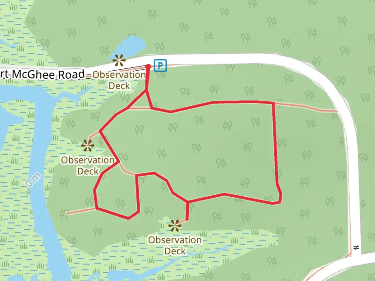 An image depicting the trail Gulf Island National Seashore Parkway Loop and its surrounding area.