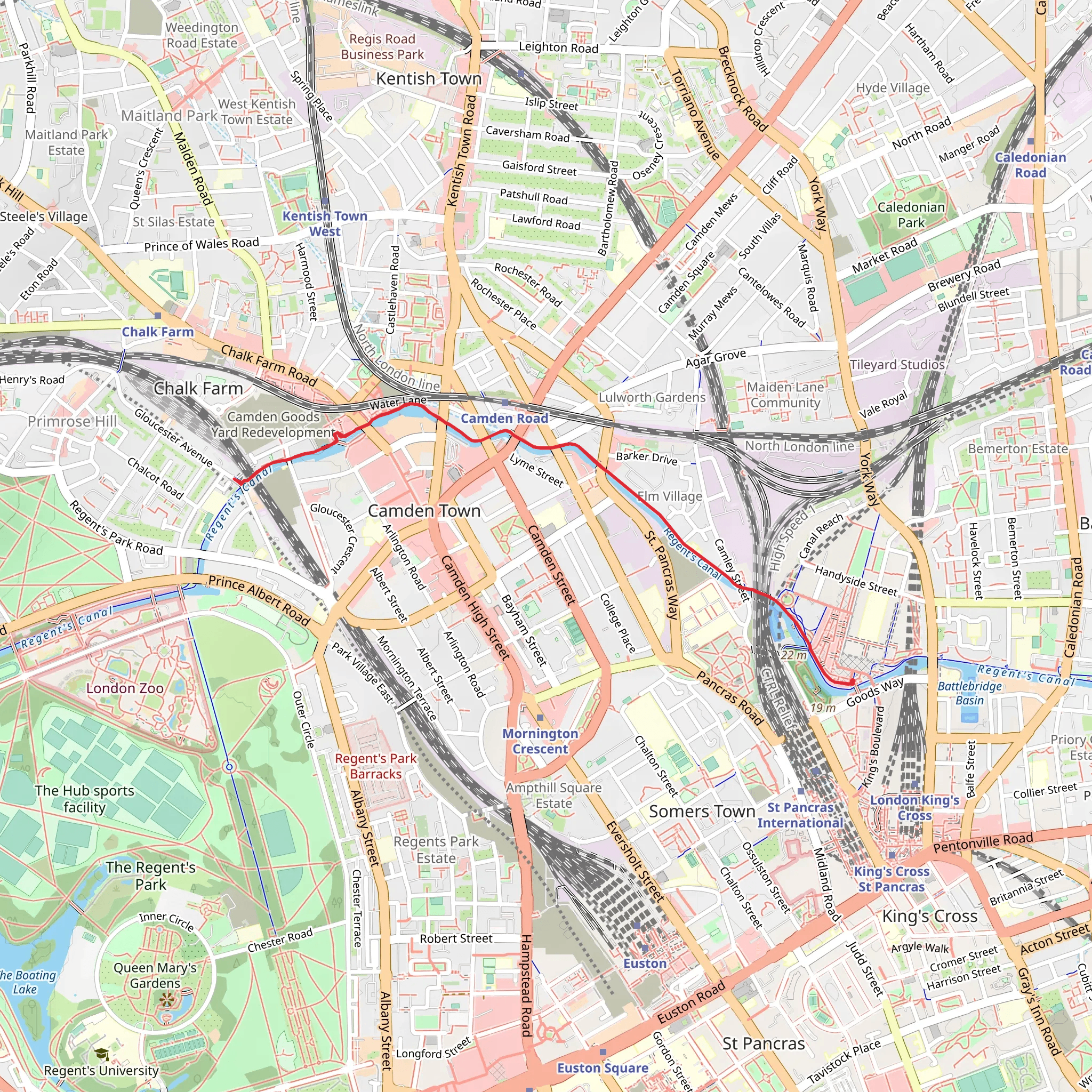 Regent's Canal mobile static map