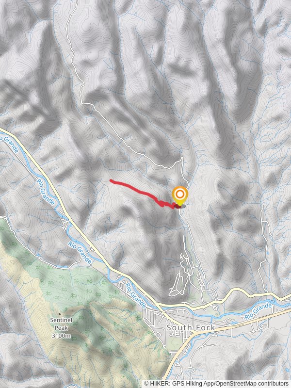 Alder Bench Trail - Short mobile static map