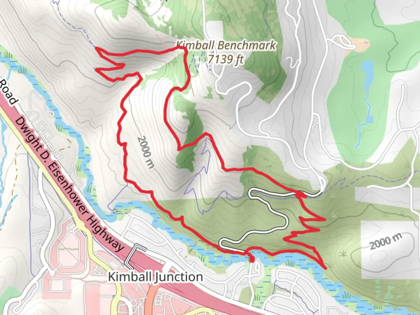 An image depicting the trail Stealth Trail, Glenwild Loop and Blackhawk Trail and its surrounding area.