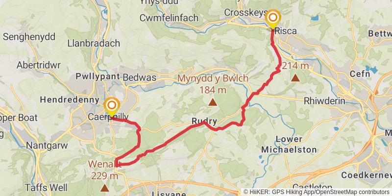 Celtic Way stage 19 Map