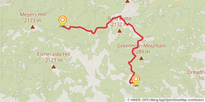 Continental Divide Trail - Montana And Idaho stage 57 Map
