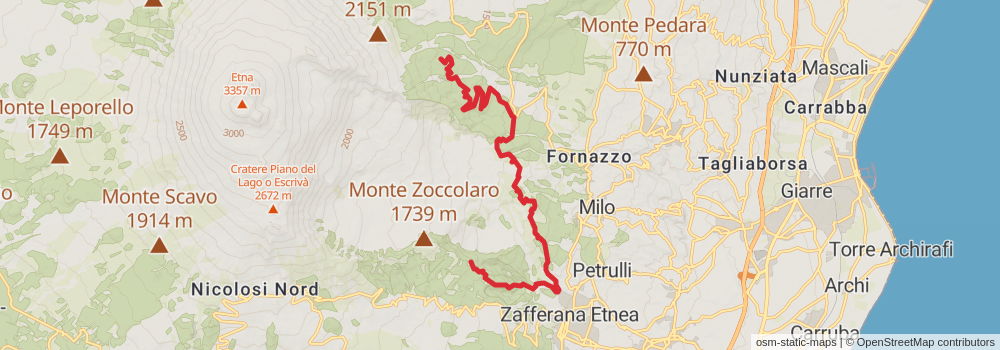 Sentiero Italia - Sicily Section stage 12 Map