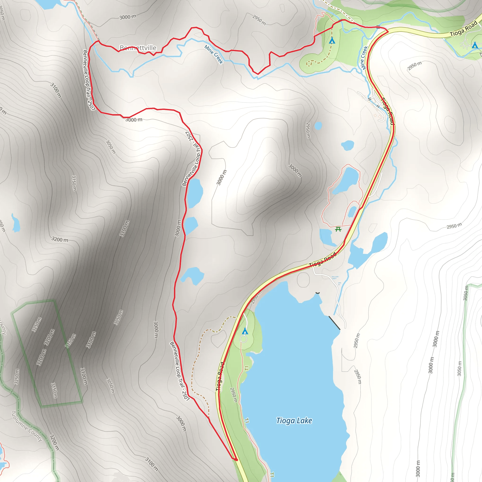 Bennettville Loop Trail mobile static map