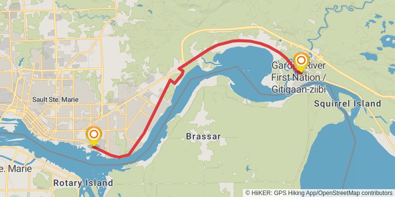 Waterfront Trail stage 128 Map