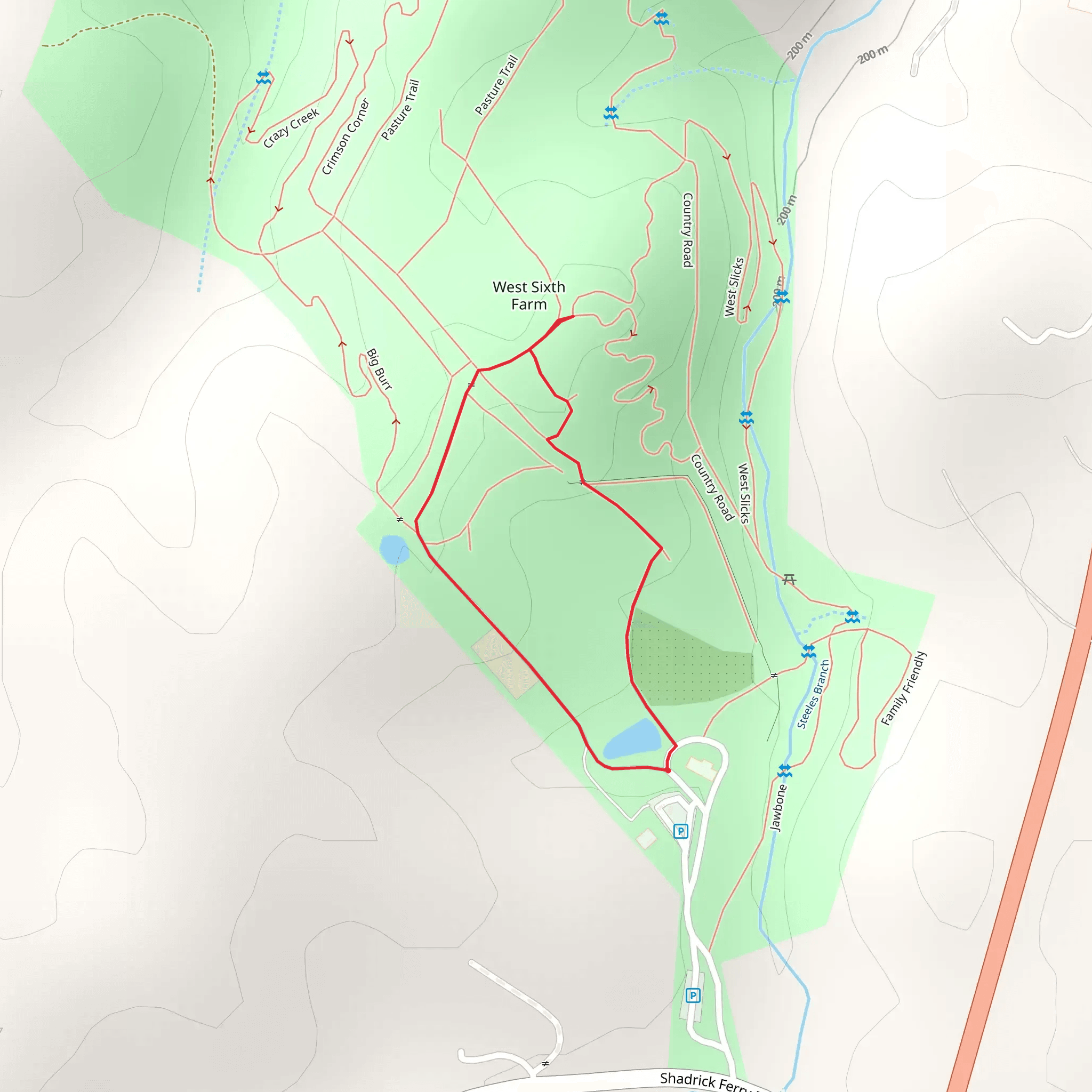 West Sixth Farm Loop - South mobile static map