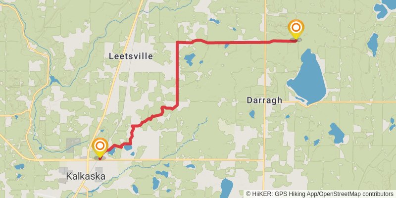 North Country Trail - Michigan Southeast stage 12 Map