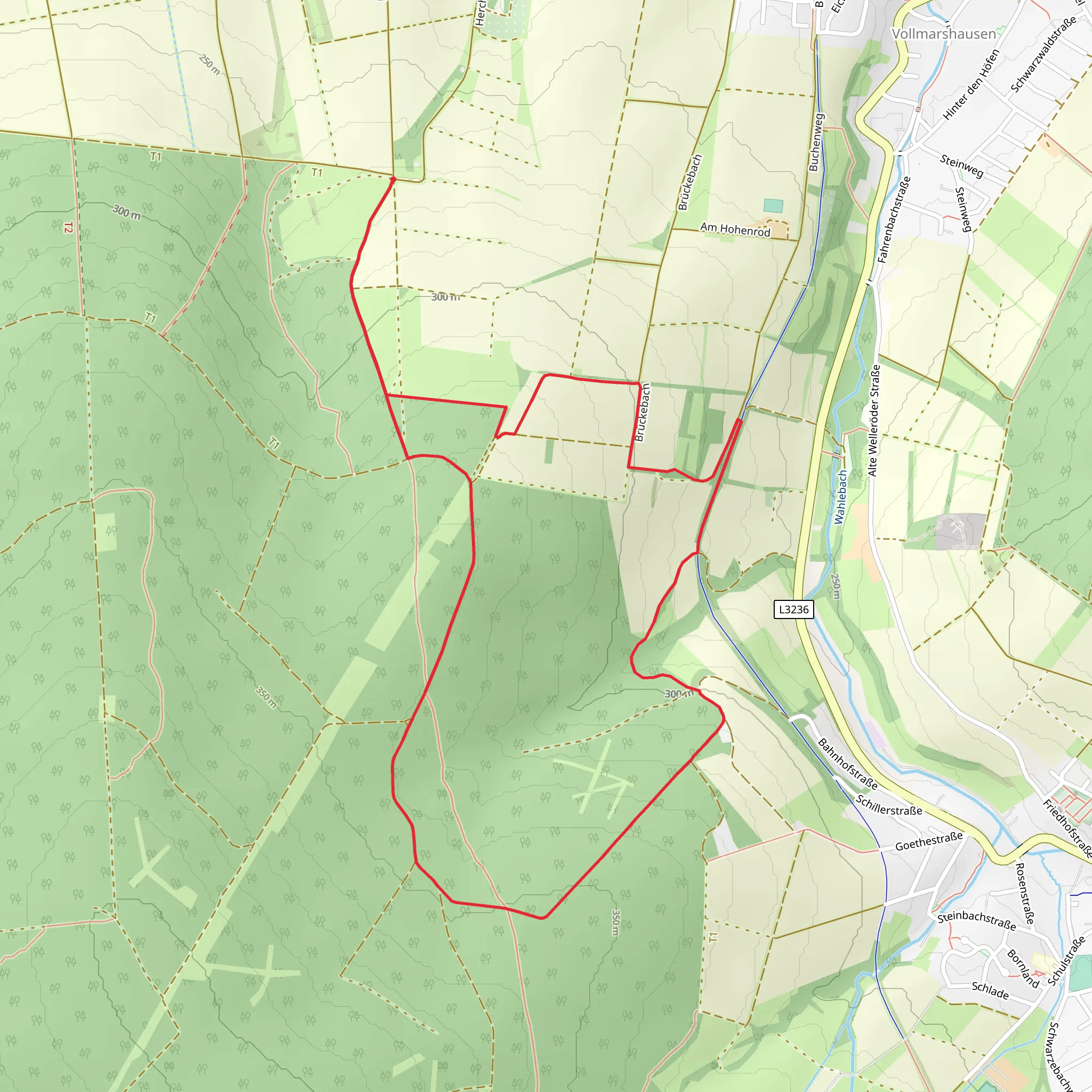 Grimmsteig Route Lohfelden- Crumbach mobile static map