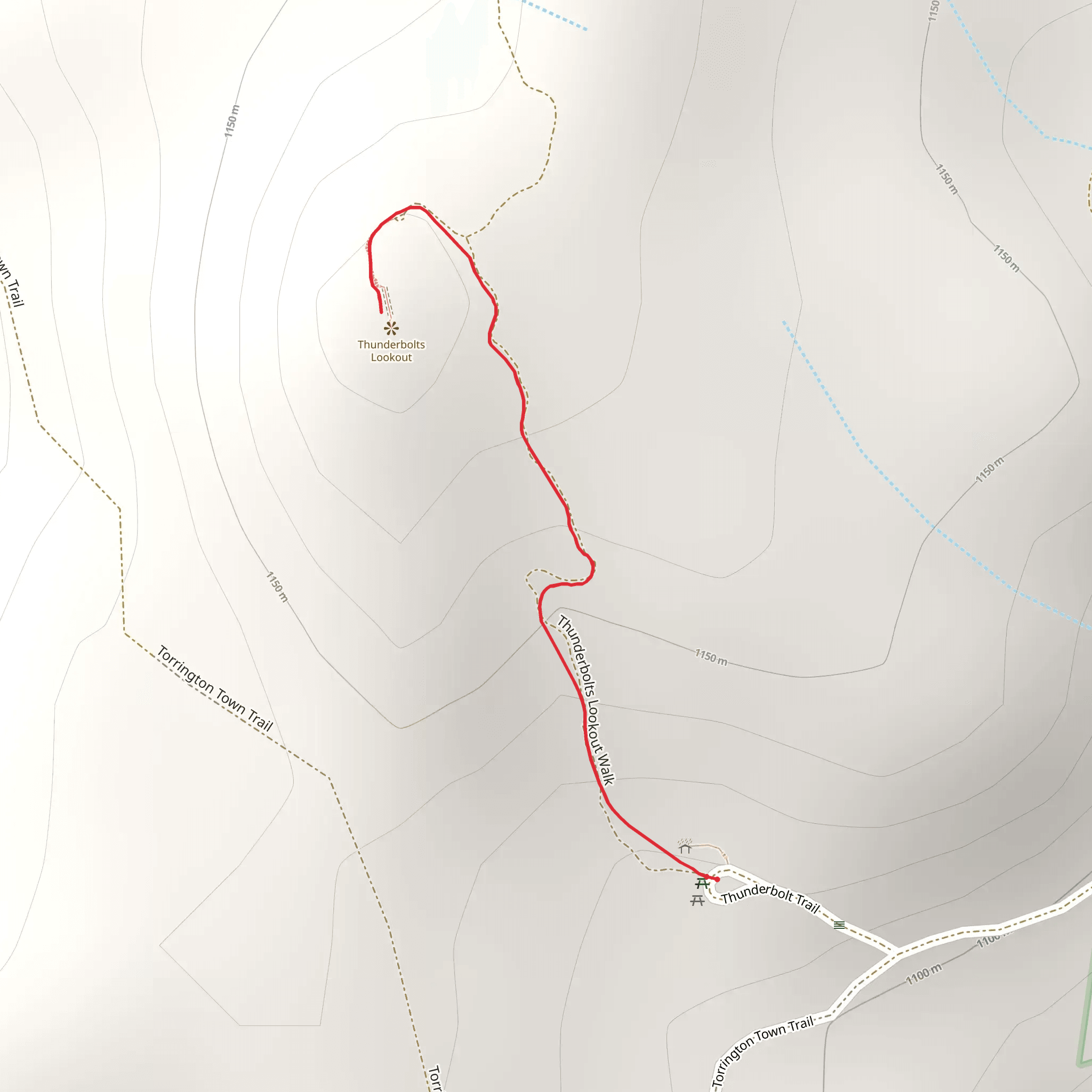 Thunderbolts Lookout Track mobile static map
