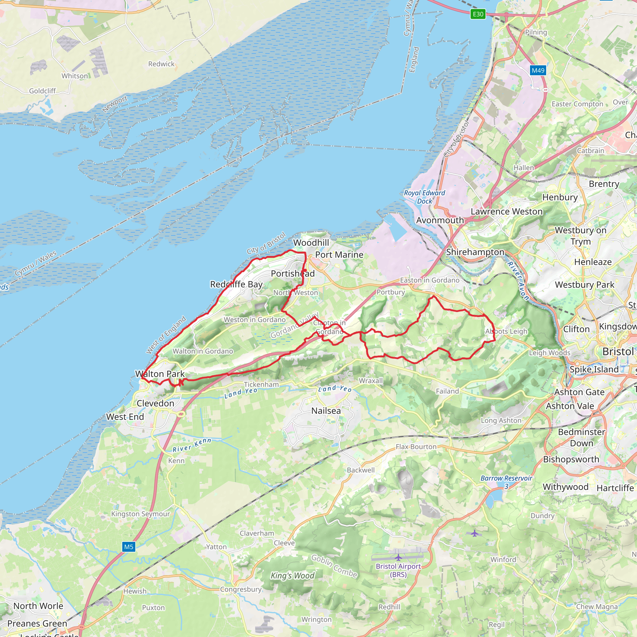 Gordano Round Trail mobile static map