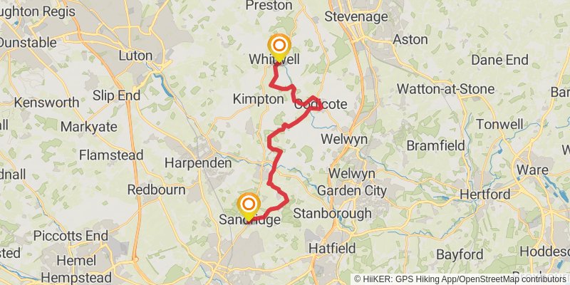 Hertfordshire Way stage 3 Map
