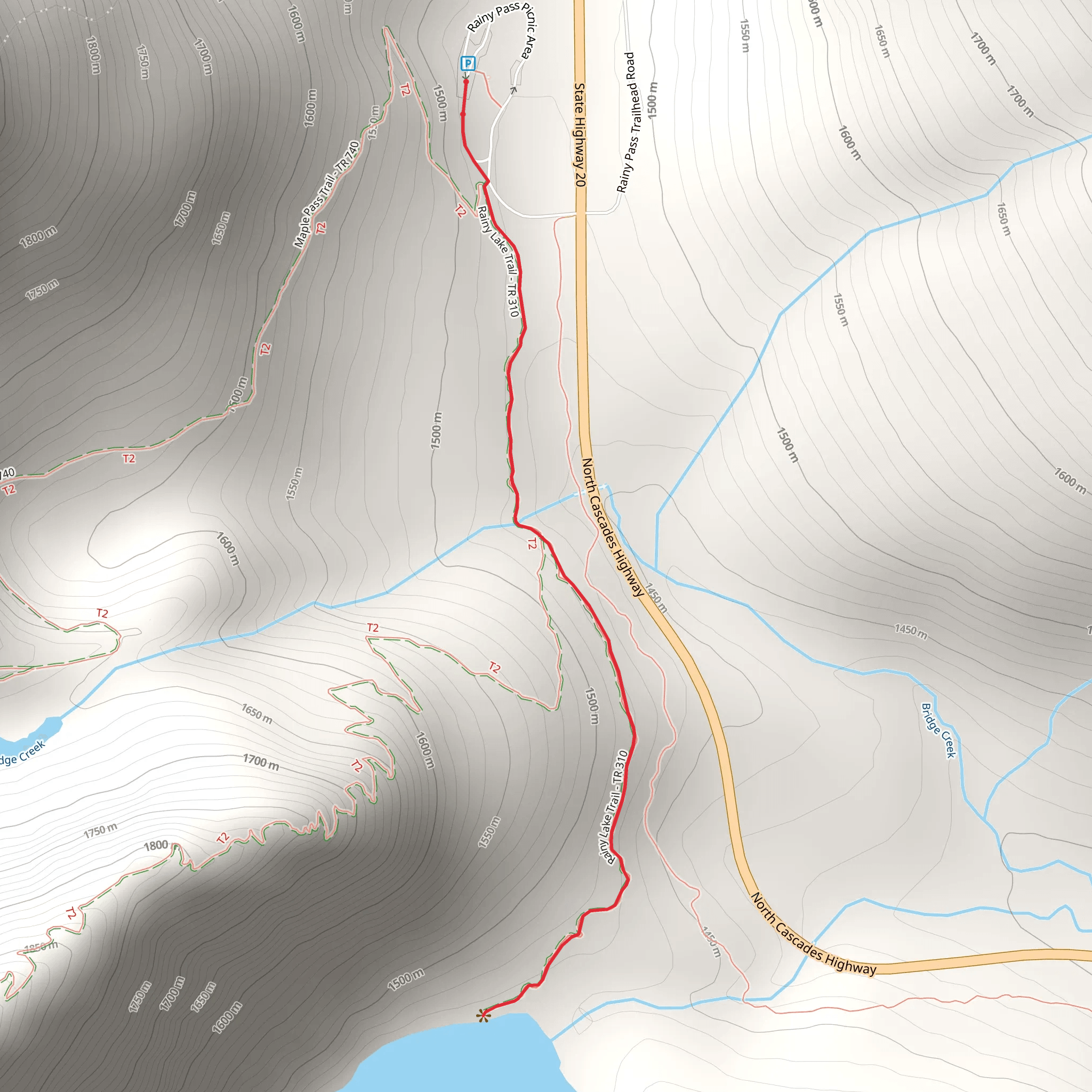 Rainy Lake Trail mobile static map
