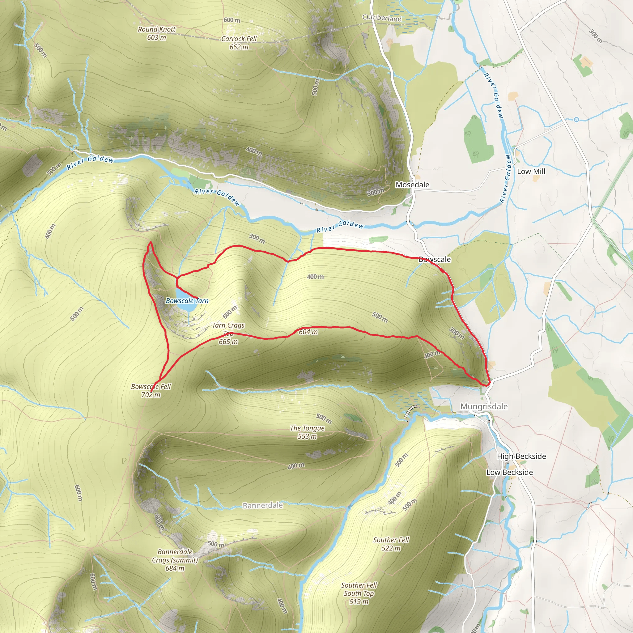 Bowscale Tarn and Bowscale Fell Loop mobile static map