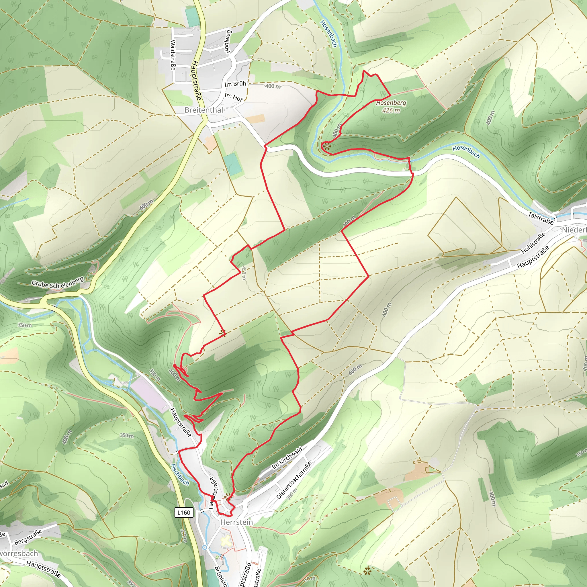 Hosenberg and An Kleb Loop - Herrstein mobile static map