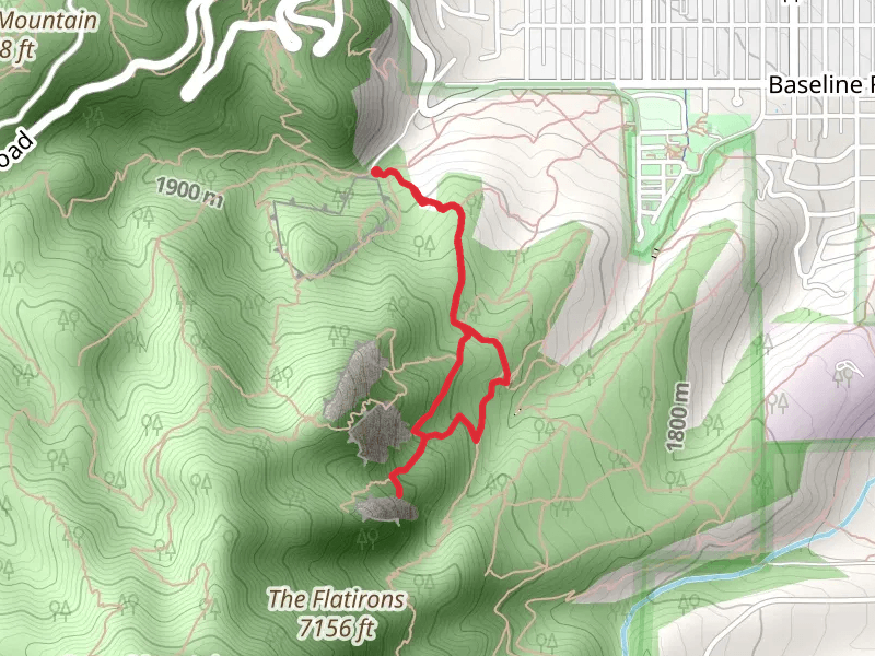Bluebell-Baird, Flatirons, Royal Arch Loop Trail