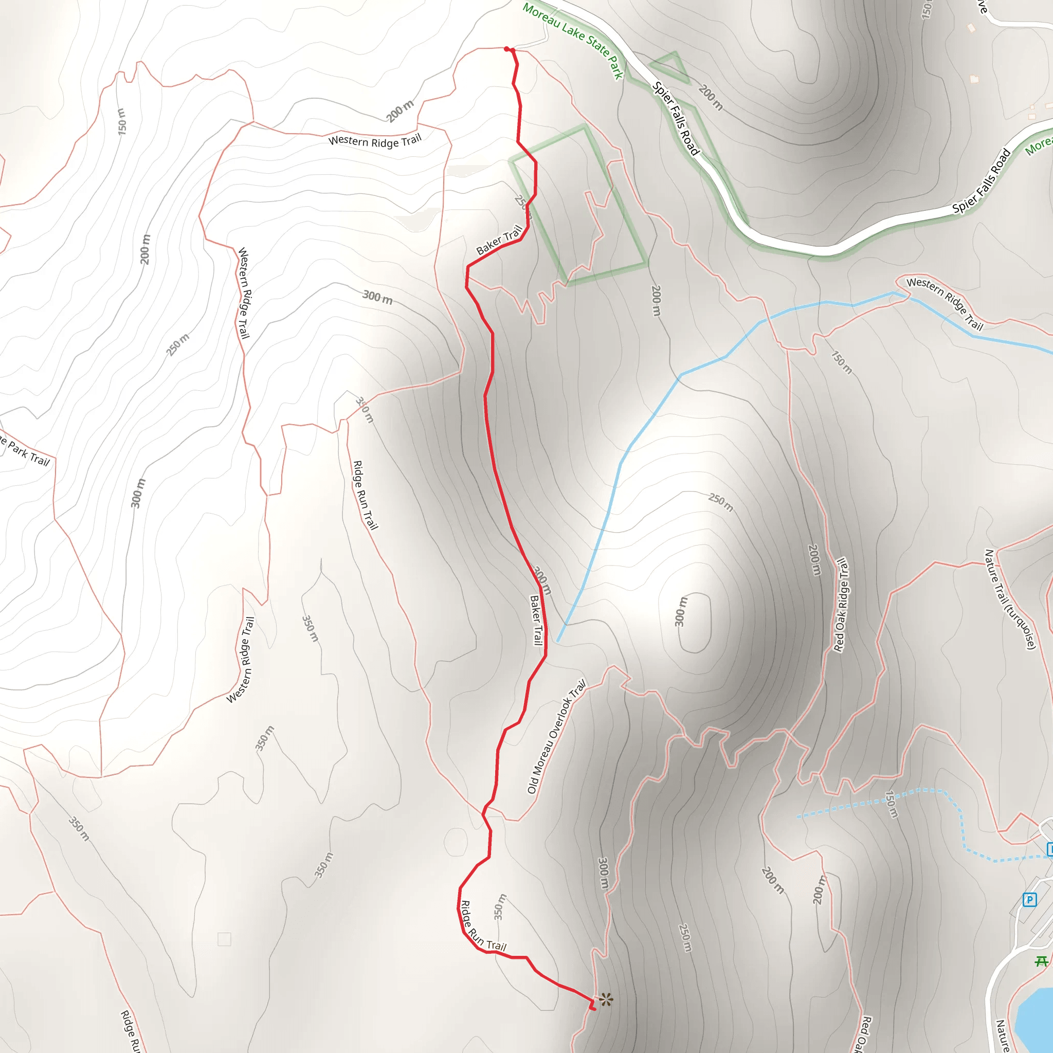 Baker Trail mobile static map
