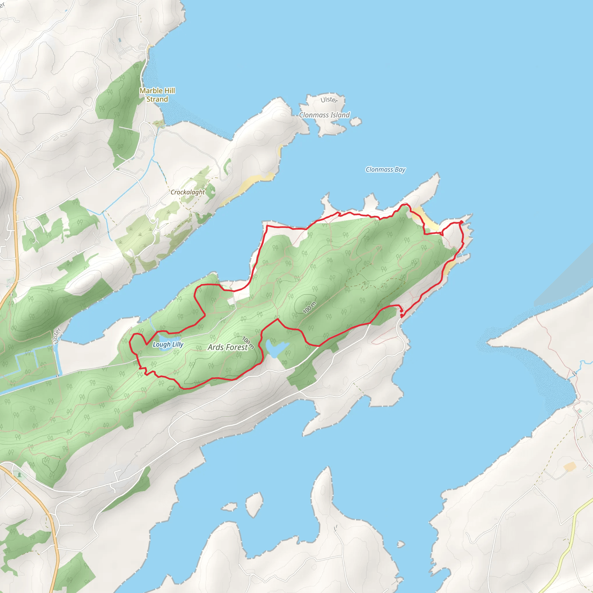 Ards Friary Loop mobile static map