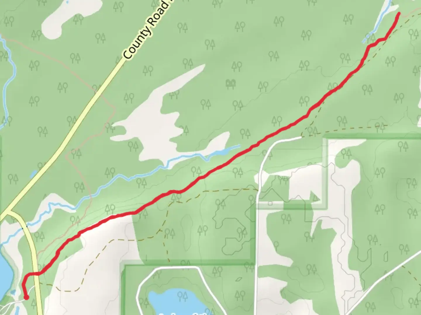 An image depicting the trail North Country Trail from Upper Saint Croix Lake and its surrounding area.