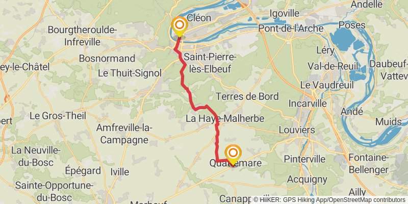 Compostelle Rouen to Chartres stage 2 Map