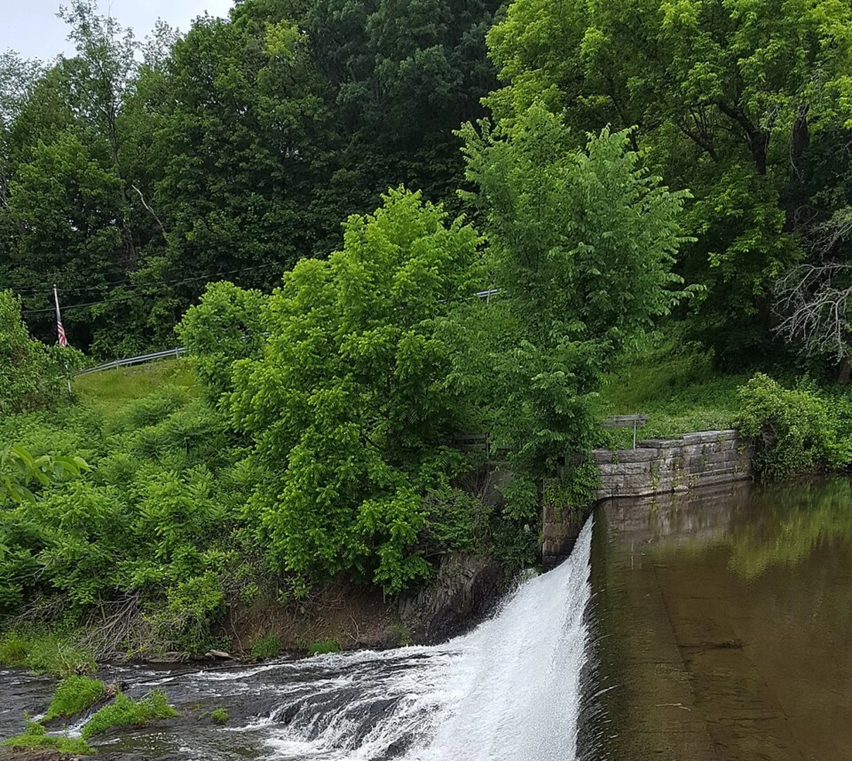 An image depicting the trail Wynants Kill Falls Trail and its surrounding area.