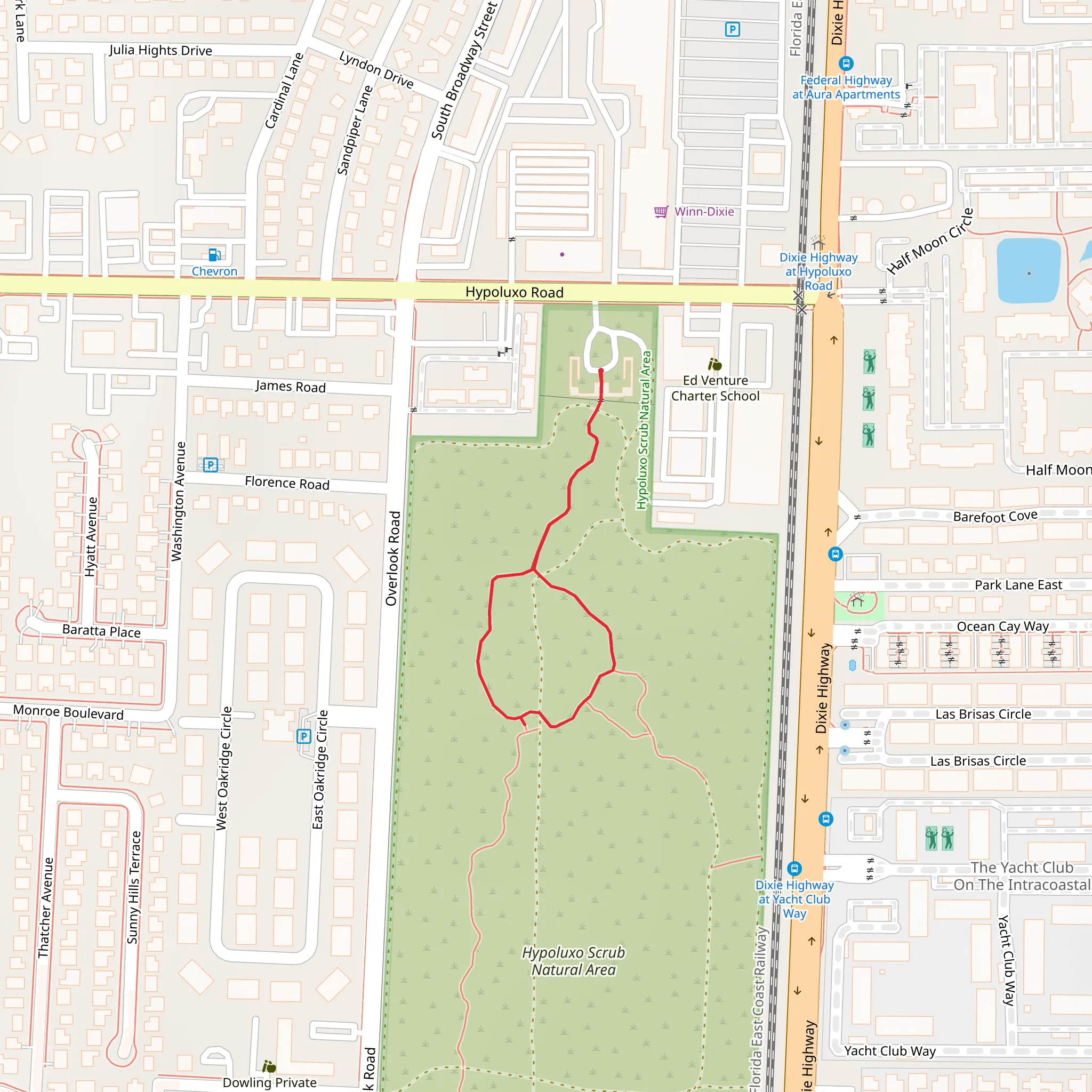 Hypoluxo Road Loop mobile static map