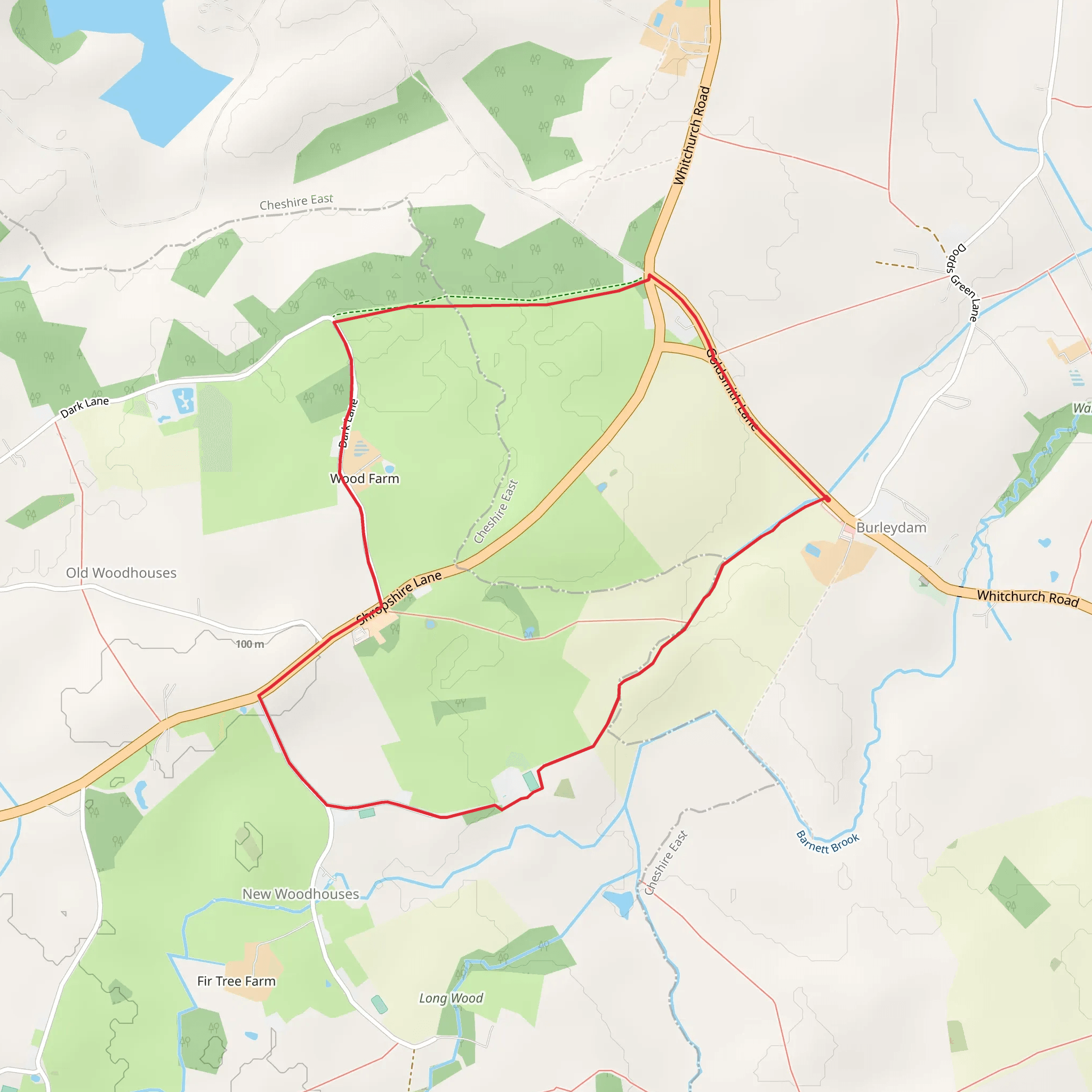 Burleydam Loop mobile static map