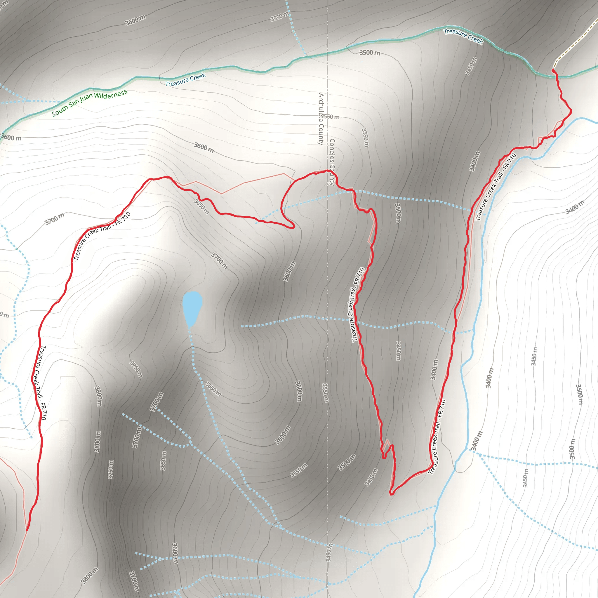 Treasure Creek Trail mobile static map