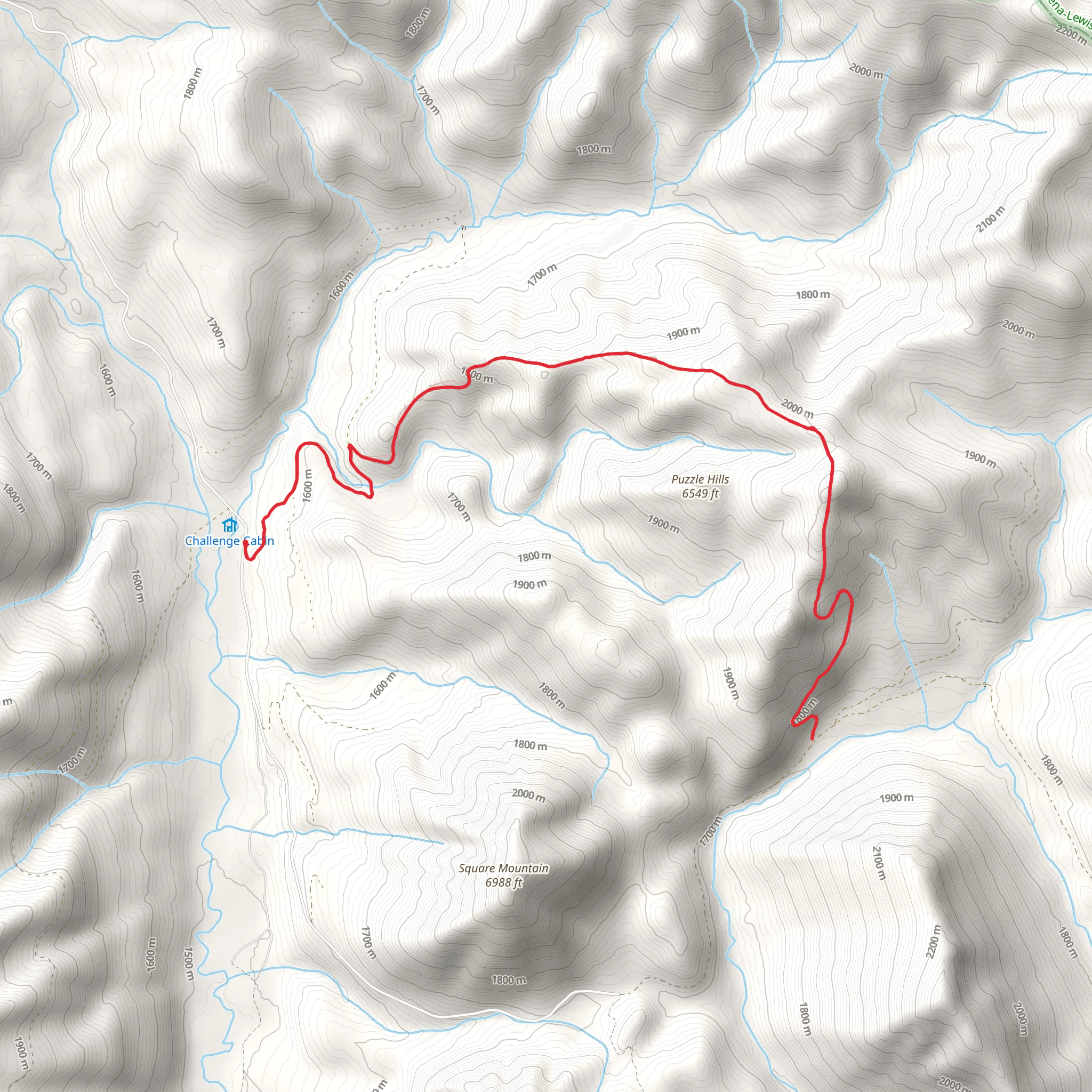 Puzzle Ridge Trail mobile static map