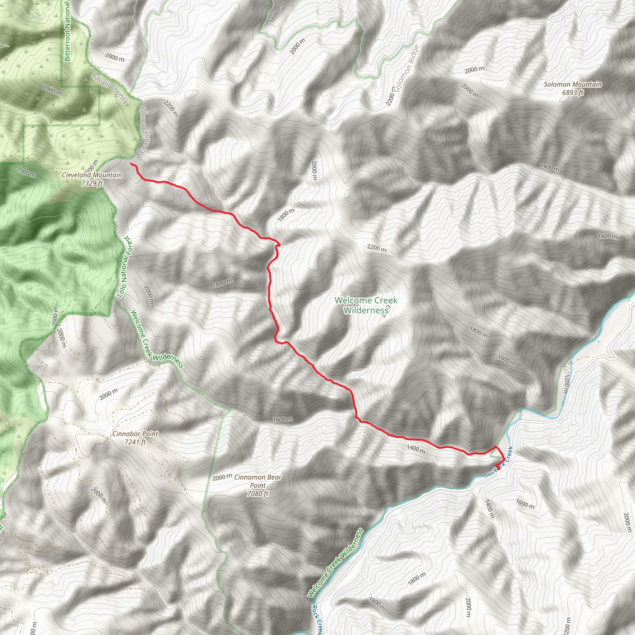 Welcome Creek Trail mobile static map