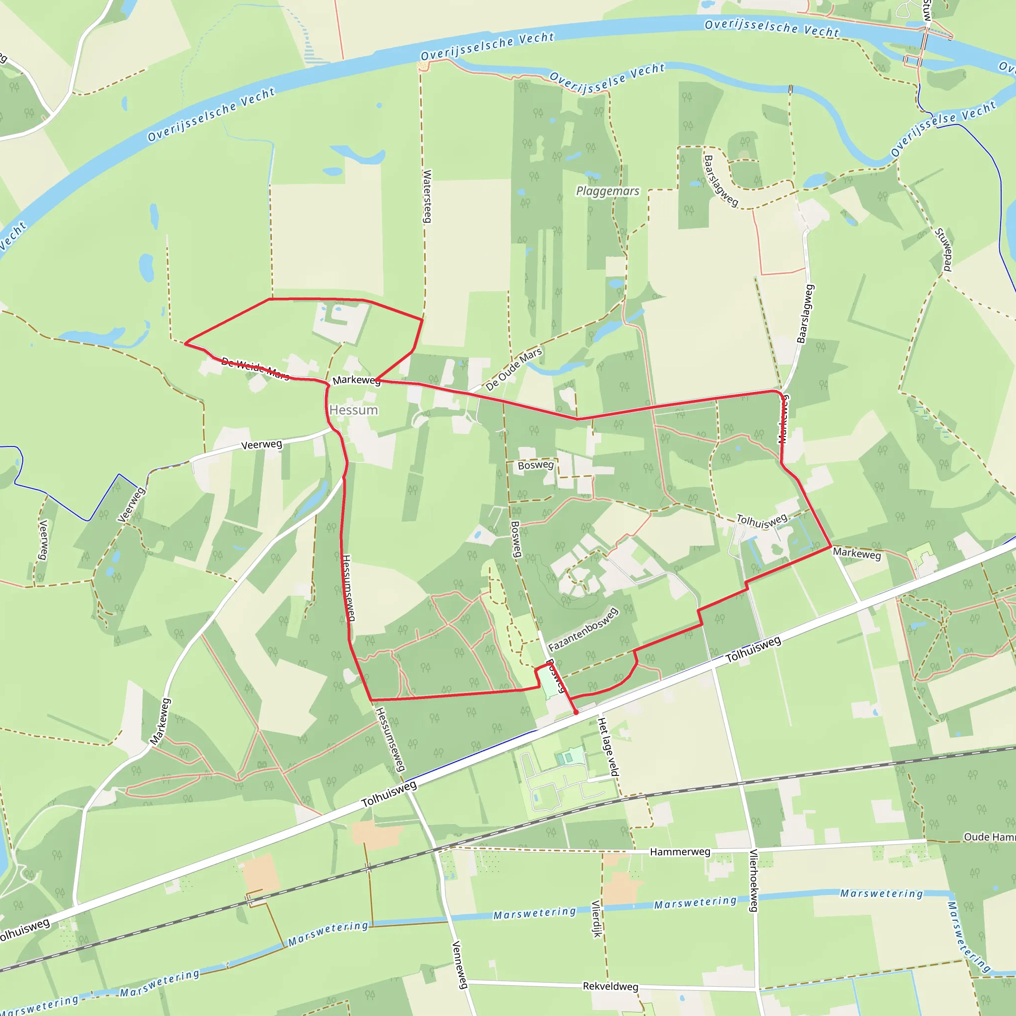 Huize Hessum and Holthuus Loop mobile static map