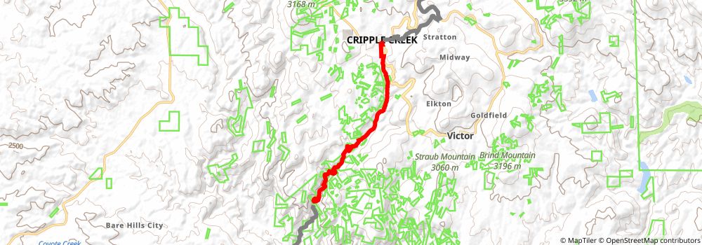 American Discovery Trail South Route stage 224 Map