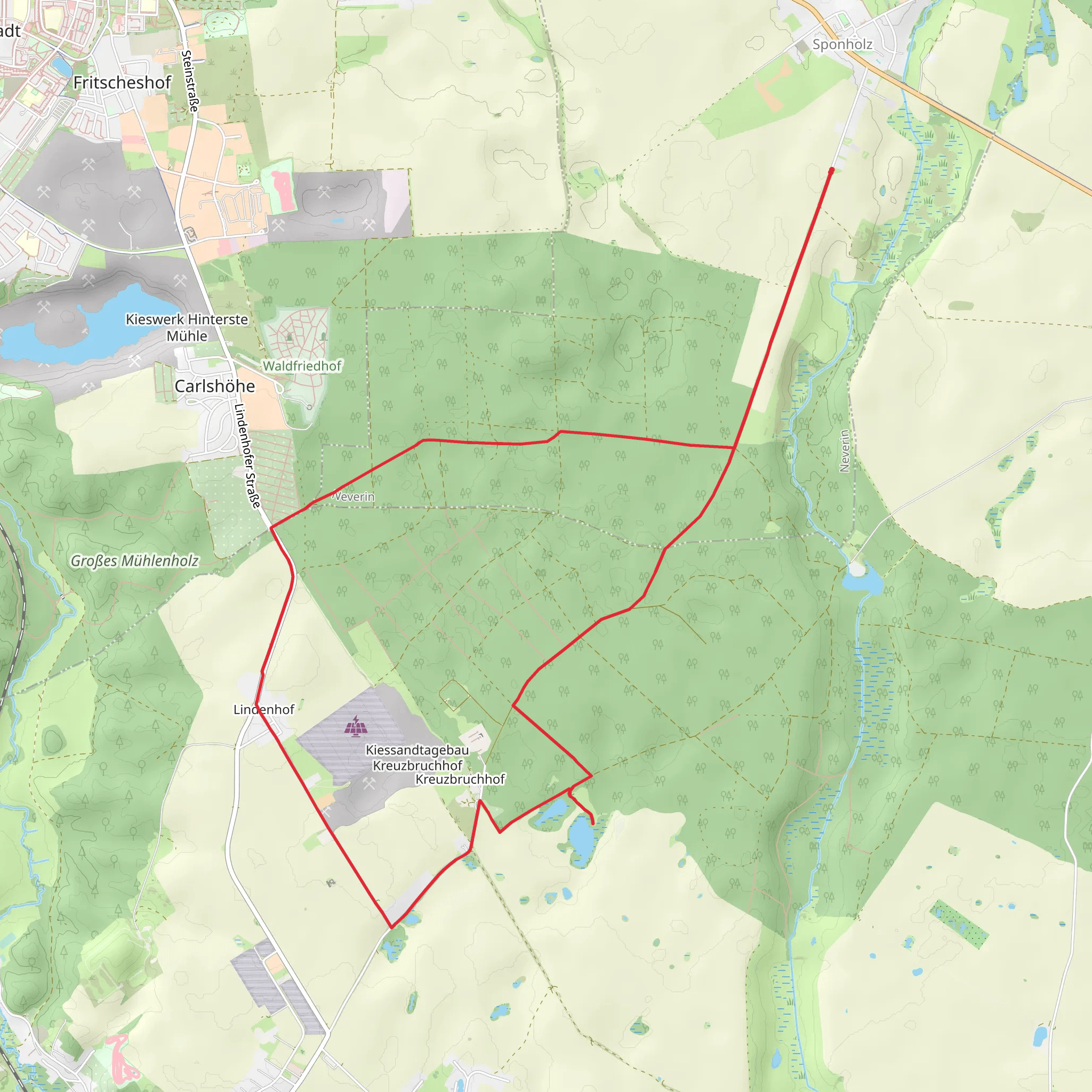 Burg Stargarder via Gruene Runde NeubrandenburgKreuzbruchhof mobile static map