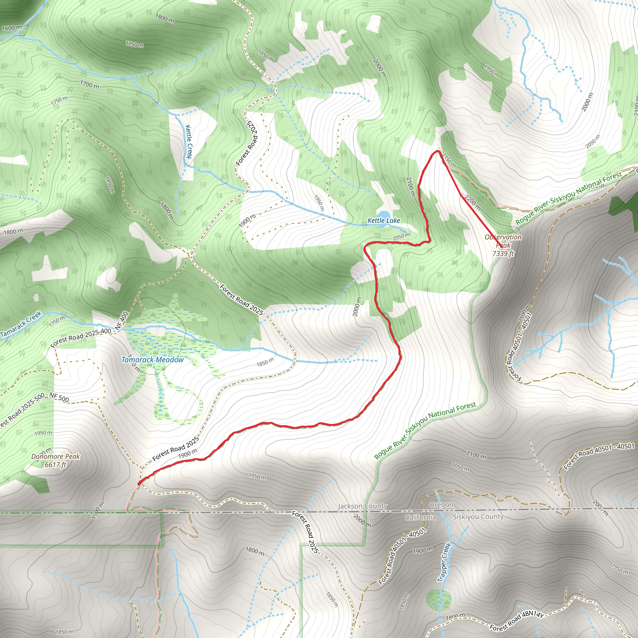 Observation Peak via PCT mobile static map