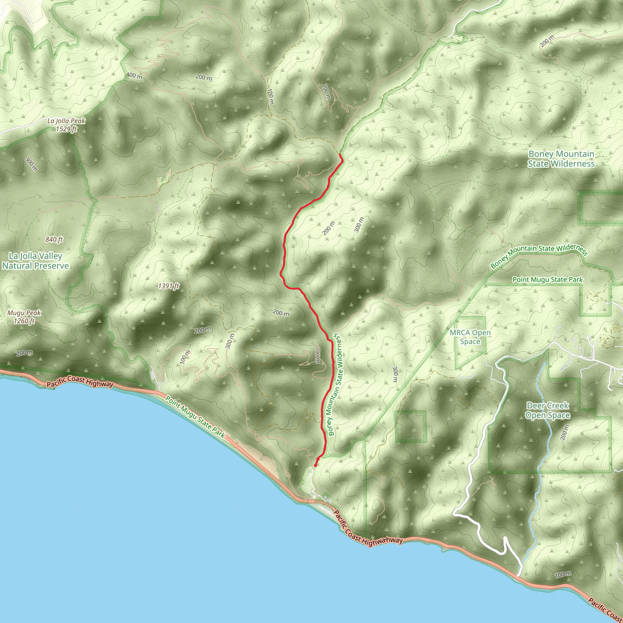 Sycamore Canyon Road mobile static map