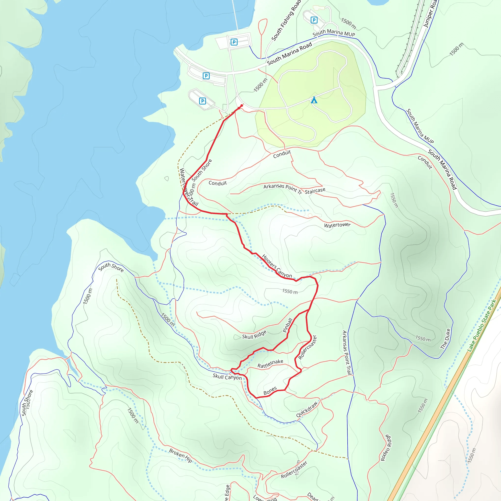 Hooters Canyon, Pinball and Rollercoaster Loop mobile static map