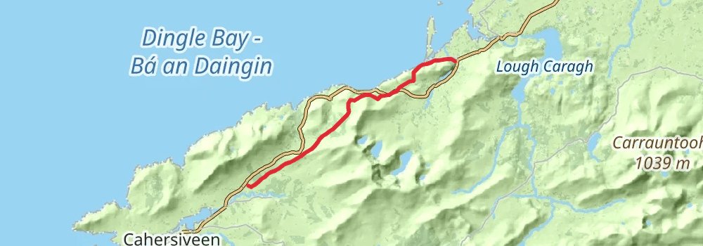 Kerry Way 6-Day Gentle Tour (Hillwalk Tours) stage 2 Map