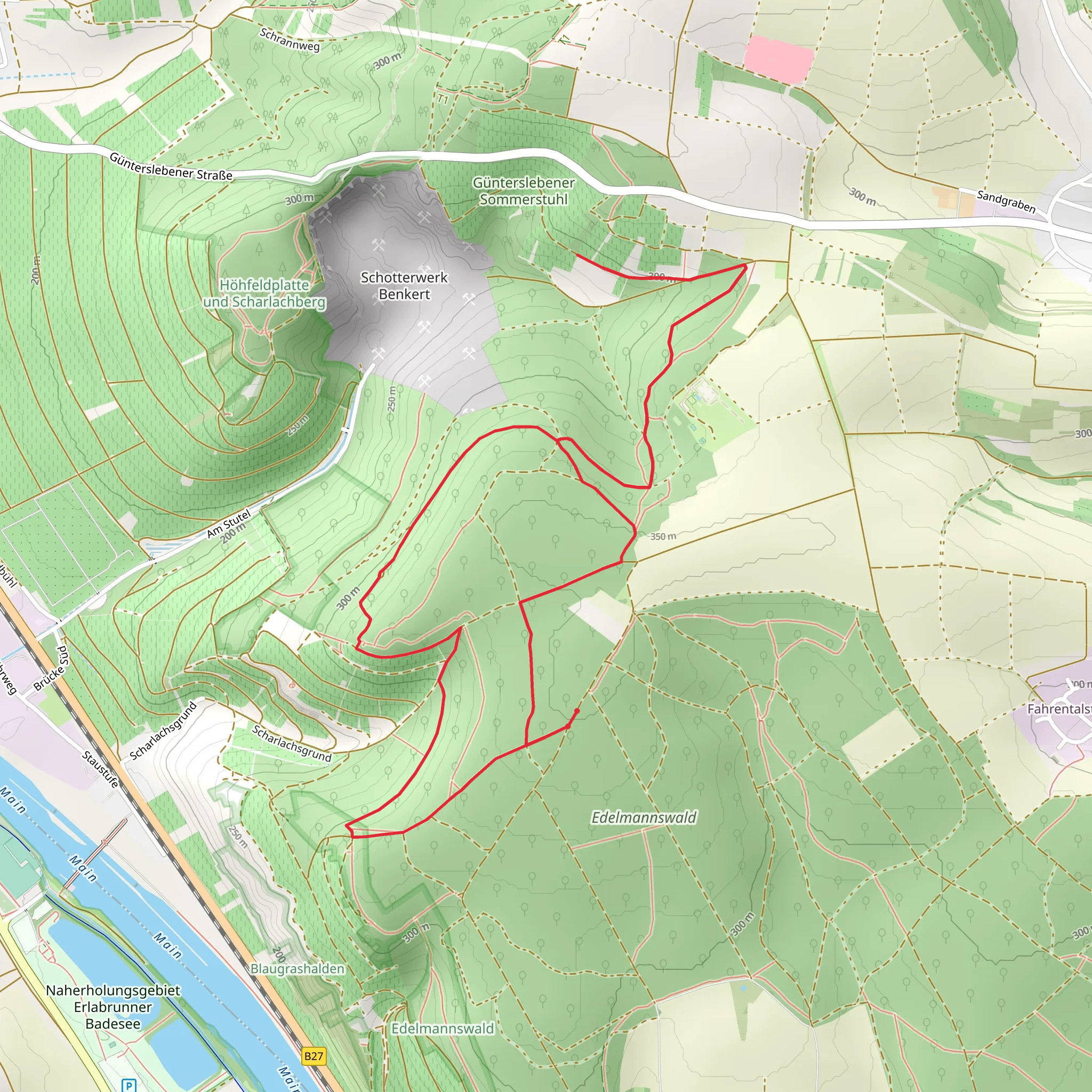 M Weg and Veitshoechheim Thuengersheim mobile static map