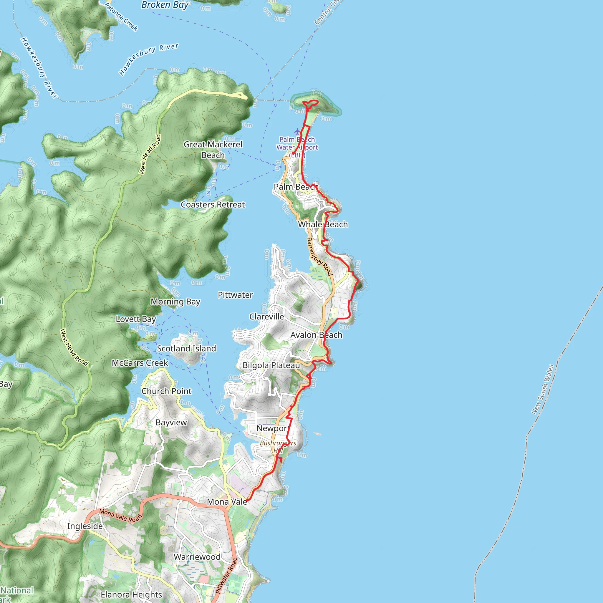 Palm Beach - Mona Vale mobile static map