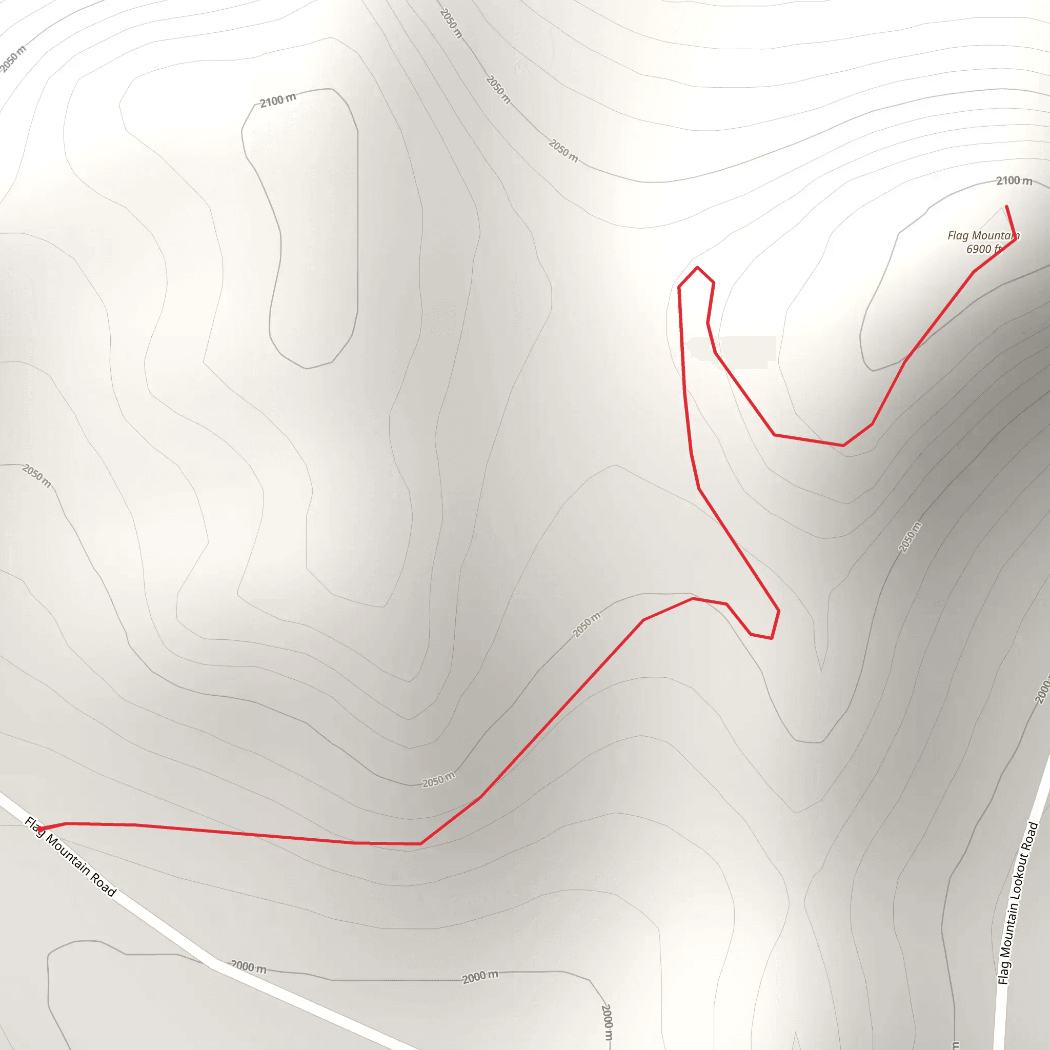 Flag Mountain mobile static map