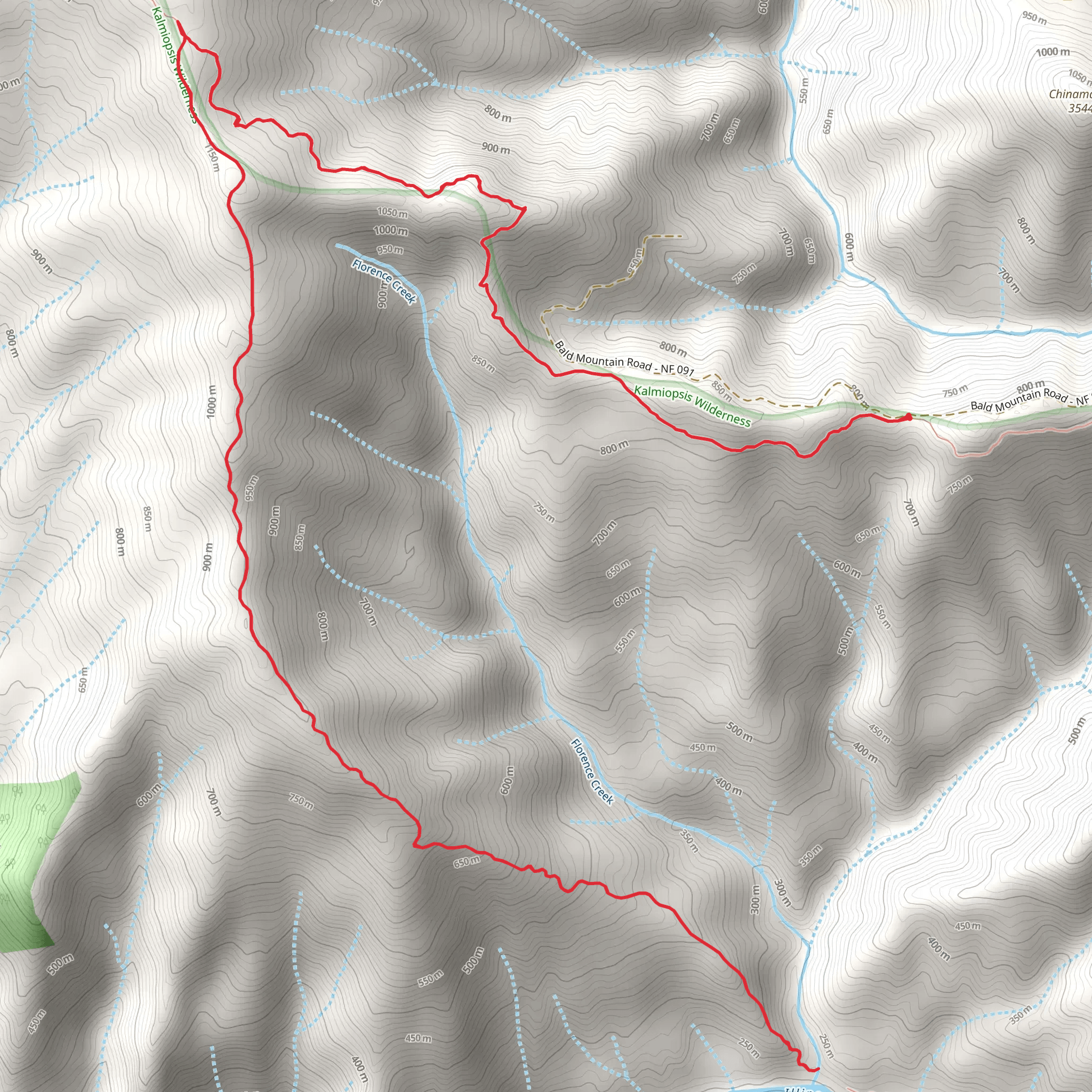 Florence Way Trail mobile static map