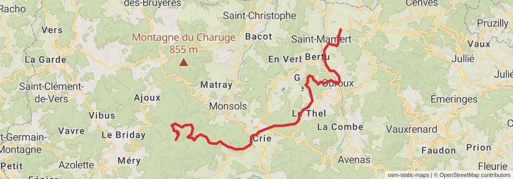 Camino Strasbourg-Saint Jean Pied de Port via Le Puy stage 31 Map