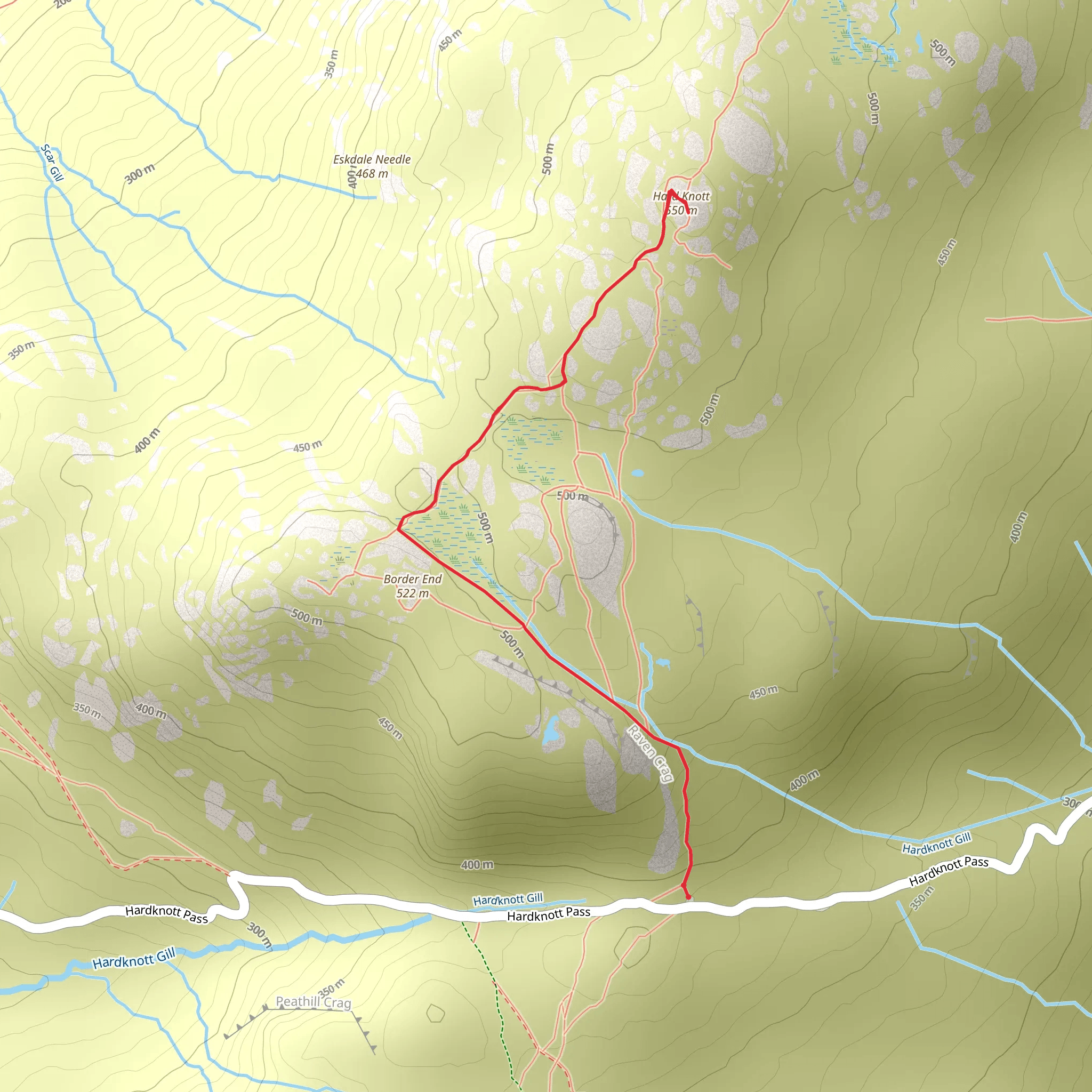 Hard Knott Trail mobile static map